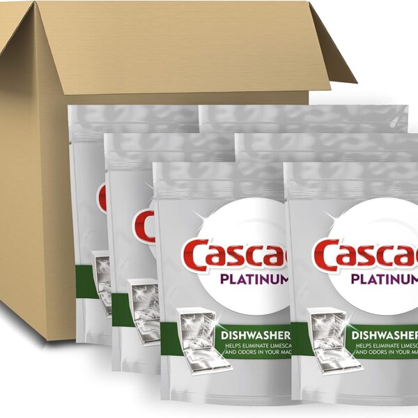 Cascade Platinum Dishwasher Cleaner, 6 count